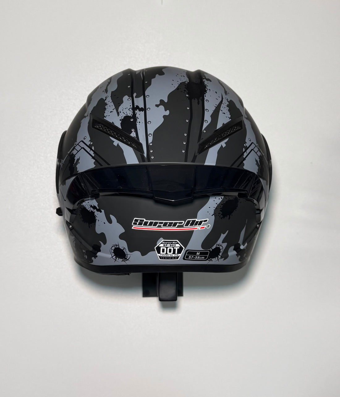 Super Air SP-902 Army helmet front view with Super Air visor branding