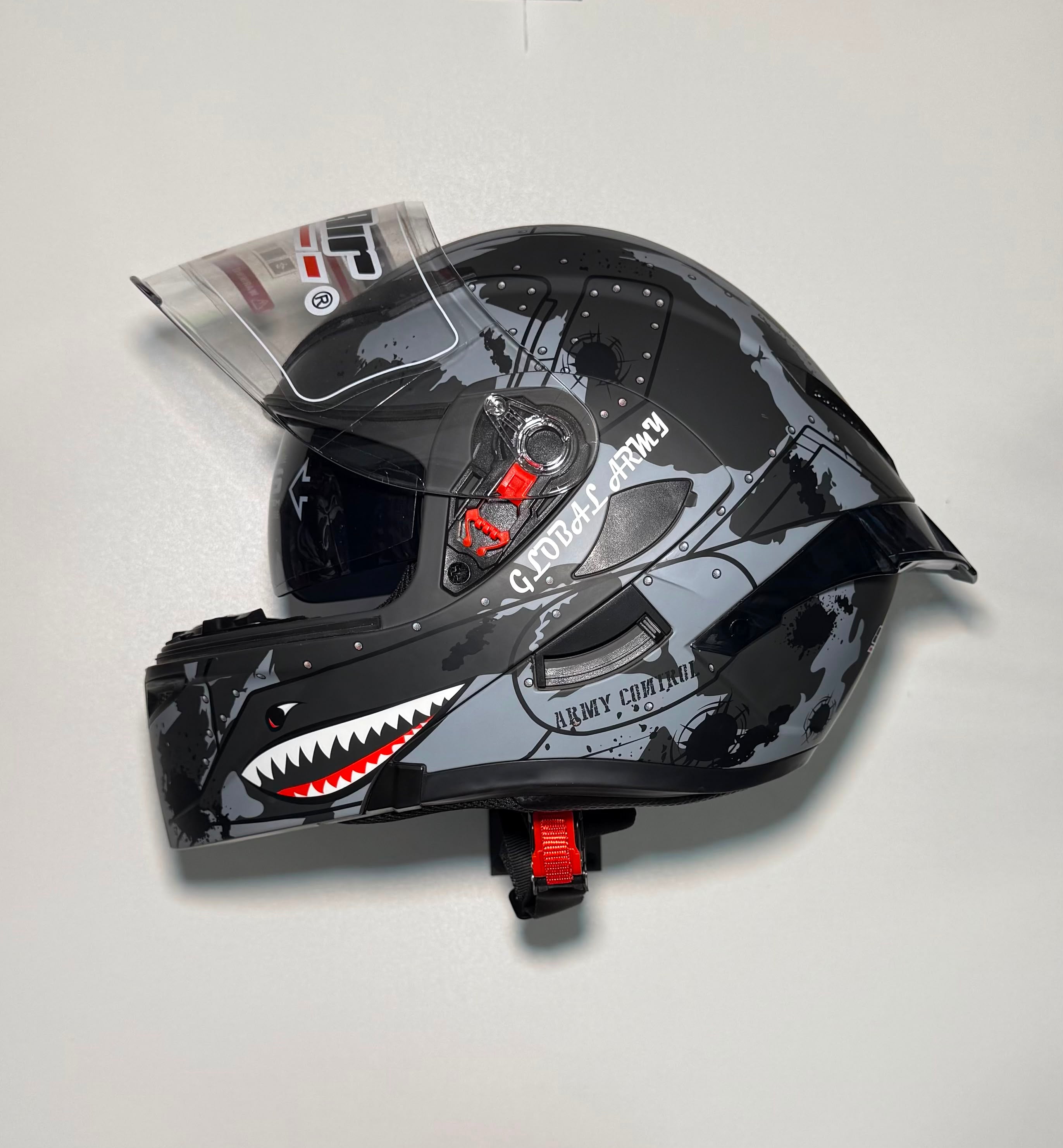 Super Air SP-902 Army helmet front view with Super Air visor branding
