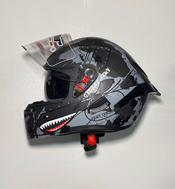 Super Air SP-902 Army helmet front view with Super Air visor branding